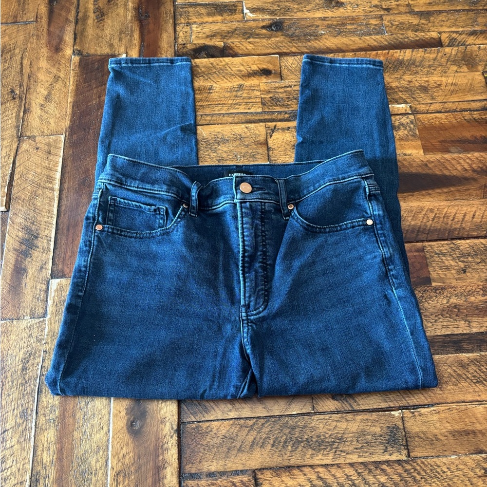 Express Dark Blue Skinny Women's Jeans